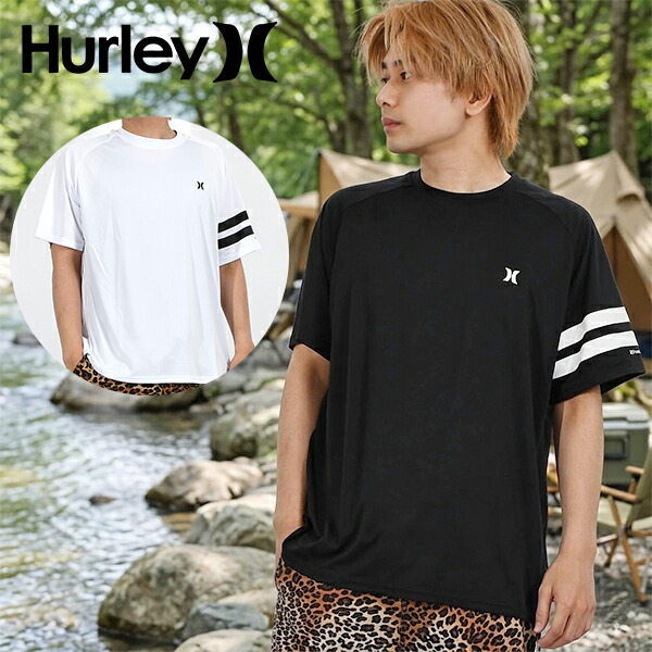 2026春夏新作 ネコポス発送！ 送料無料 半袖ラッシュガード HURLEY ハーレー メンズ PHANTOM RASH ICON BP SS TEE ロゴ UVカット ラッシュTシャツ 紫外線対策 ラッシュ Tシャツ サーフィン 海 海水浴 サーフ プール ランニング アウトドア RASH TEE 水着 MSRG261047