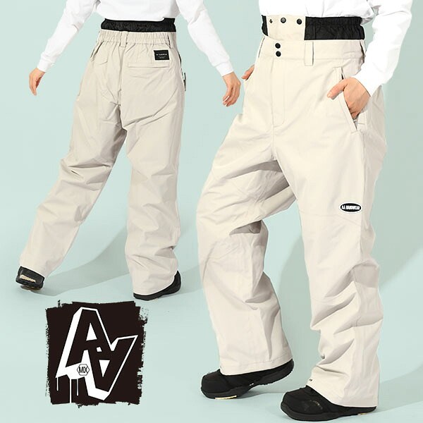 40%off 送料無料 スノーボードウェア AA HARDWEAR ダブルエー ハードウェア 717 PANTS ホワイト系 メンズ パンツ RELAXED FIT スノボ スノーボード スノーウェア ボトムス 72123333｜エレファントＳＰＯＲＴＳ