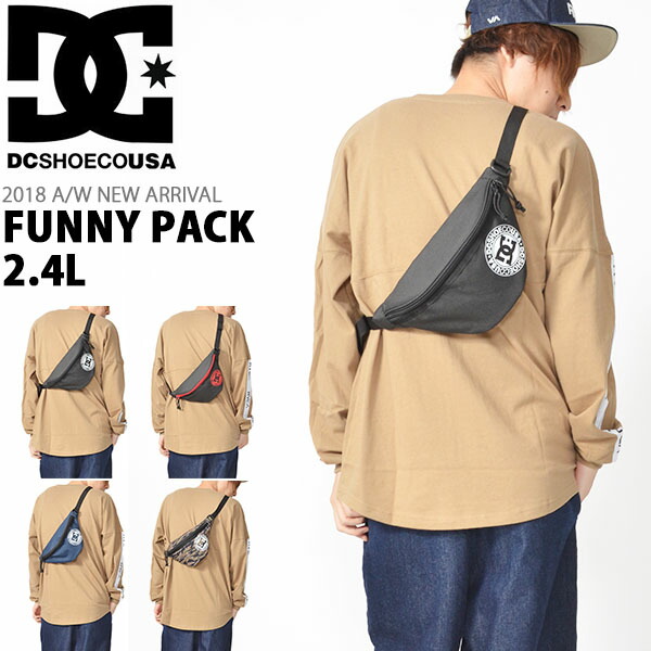 ボディバッグDCSHOESディーシーシューズメンズレディースFUNNYPACK2.5Lロゴウエストバッグヒップバッグウエストポーチアウトドアスケートボードディーシーシューズ5130E8122018春夏新作30%off