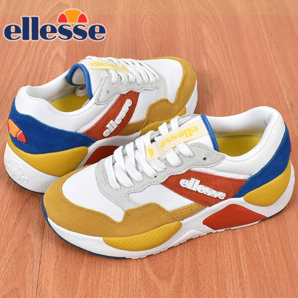 楽天市場 現品限り 送料無料 ダッド スニーカー Ellesse エレッセ Nycm 84 レディース ホワイト オレンジ Efh0123 シューズ エレファントｓｐｏｒｔｓ