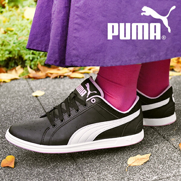 30%off 送料無料 プーマ スニーカー レディース PUMA プーマ イカズロウ V2 シューズ 靴 ローカット 363711 ブラック ホワイト  黒 白 コート シューズ