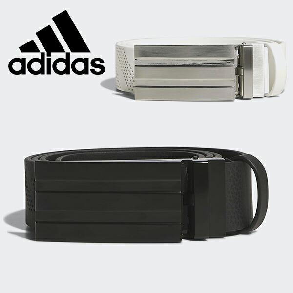 送料無料 アディダス ゴルフ ベルト adidas GOLF メンズ スリーストライプスバックル パンチングベルト 無段階調節 ゴルフウェア コンペ 景品 プレゼント 2026春夏新作 C1174