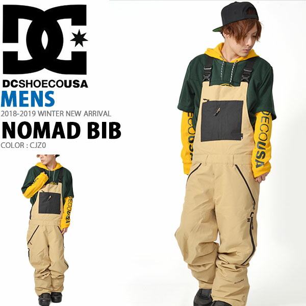送料無料ビブパンツDCShoesディーシーシューズメンズNOMADBIBオーバーオールビブパンツつなぎパンツスノボウェアスノーウエアスノーボードスノボスキーウェアディーシーシューedytp030302018-2019冬新作18-1918/1910%off