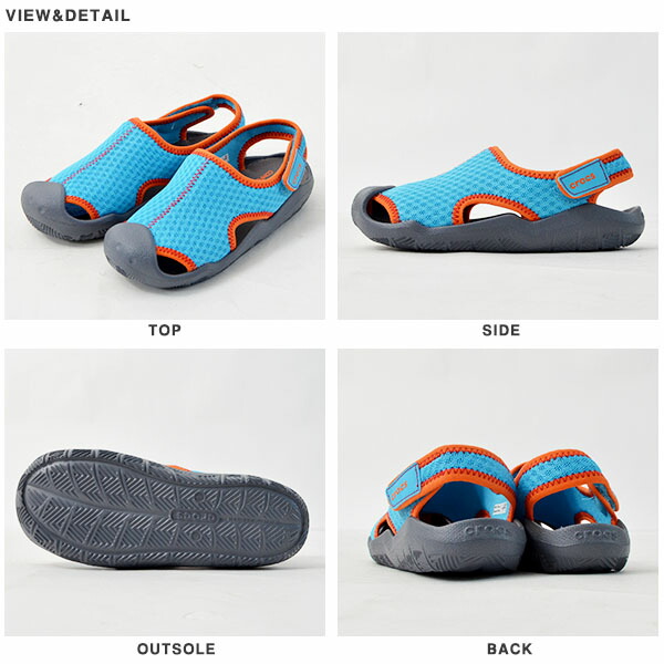 ピンク19.5cmクロックスCROCSスウィフトウォーターサンダルキッズ水陸両用ウォーターサンダルスポーツサンダルアウトドアシューズ靴アクア204024日本正規品