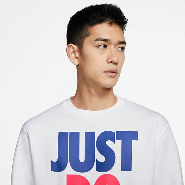 送料無料スウェットトレーナーナイキNIKEメンズJDIフリースハイブリッドクループルオーバー長袖スエットスポーツウェアロゴビッグロゴ裏起毛裏フリースホワイト白CK22402020春新作