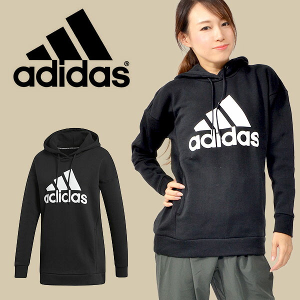 楽天市場 30 Off 送料無料 アディダス Adidas レディース W Mh ビッグロゴ スウェットプルオーバー フーディー ロング丈 パーカー スウェット スエット トレーナー スポーツウェア トレーニング ウェア ジム Ws76 あす楽対応 エレファントｓｐｏｒｔｓ