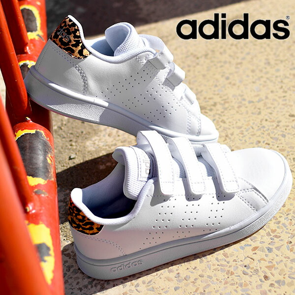 楽天市場 送料無料 ヒョウ柄 アディダス キッズ スニーカー Adidas Advancourt C ジュニア 子供 アドバンコート 男の子 女の子 レオパード 学校 通学 ベルクロ シューズ 靴 ホワイト 白 21春新色 Fy9246 エレファントｓｐｏｒｔｓ