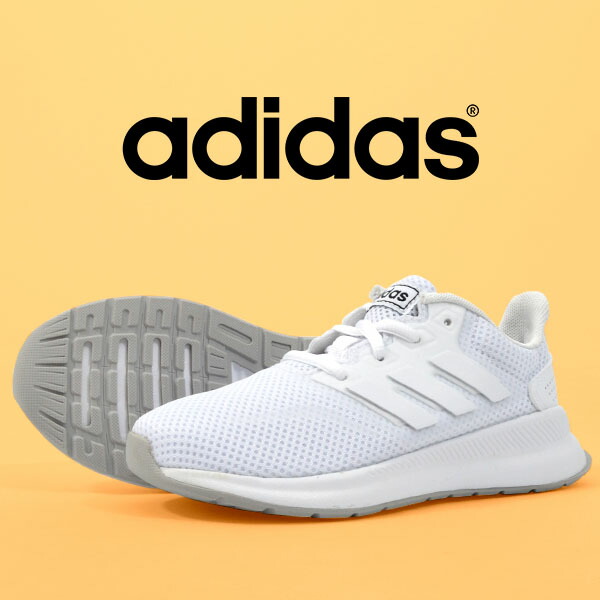 楽天市場 すぐ使える100円割引クーポン配布中 送料無料 アディダス スニーカー レディース Adidas Falconrun K ファルコンラン 学校 通学 シューズ 靴 3本ライン ホワイト 白 28 Off F エレファントｓｐｏｒｔｓ