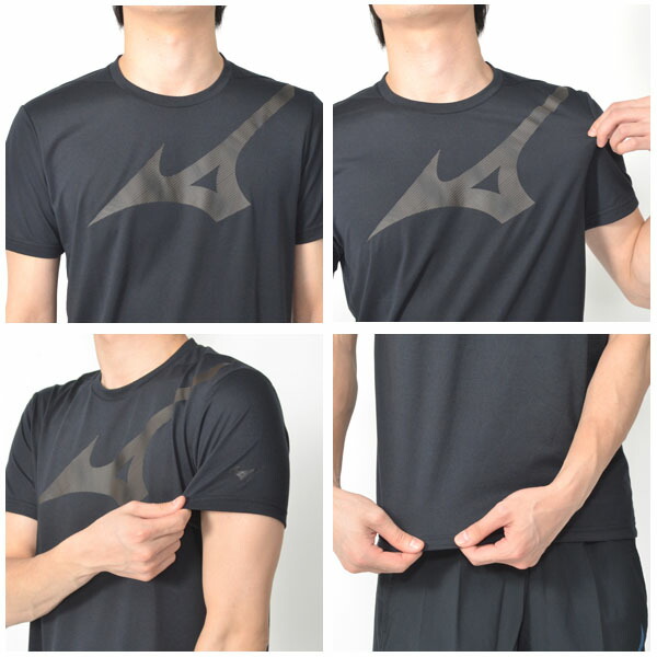半袖シャツミズノMIZUNOTシャツメンズビッグロゴ吸汗速乾ランニングジョギングトレーニングウェア2019春夏新作20%OFF