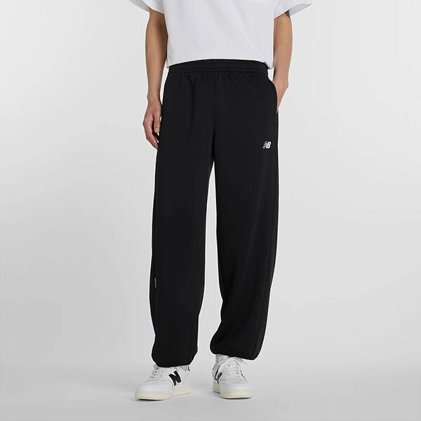 2026春夏新作 送料無料 ニューバランス ジャージ パンツ New Balance メンズ ニット ニット ワイド テーパードパンツ ブラック ロングパンツ トラックパンツ mb61v6m6