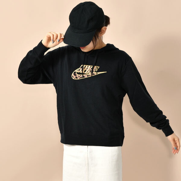 楽天市場 最大1000円割引クーポン配布中 送料無料 ナイキ パーカー レディース レオパード ヒョウ柄 Nike Nsw フリース Gx Prnt L S フーディ Ft トレーナー スウェット スポーツウェア ブラック 黒 Dd59 21冬新作 エレファントｓｐｏｒｔｓ