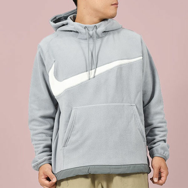 現品のみ 43%OFF 送料無料 ナイキ スウェット パーカー メンズ レディース NIKE クラブ+ フリース WNTR PO L/S フーディ トレーナー スウッシュ ロゴ 起毛フリース グレー dq4897