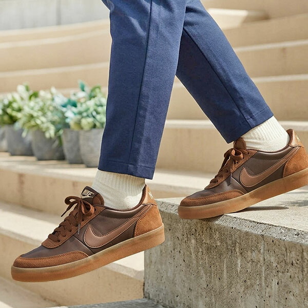 29%off 【動画あり】送料無料 ナイキ スニーカー メンズ NIKE キルショット 2 レザー シューズ 靴 薄底スニーカー KILLSHOT 2 LEATHER ブラウン ガムソール ib4504