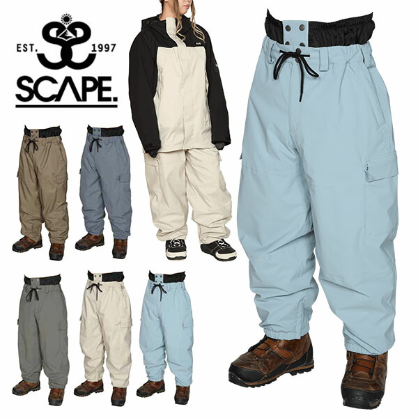 【楽天市場】送料無料 スノーボードウェア SCAPE エスケープ BAGGY PANTS メンズ レディース ユニセックス パンツ スノボ