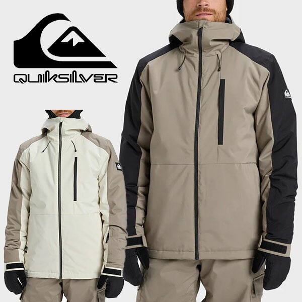 送料無料 スノーウェア QUIKSILVER クイックシルバー MISSION BLOCK JACKET メンズ ジャケット フード スノボ スノーボード スキー スノーボードウエア EQYTJ03501 2025-2026冬新作 25-26 25/26 30%off