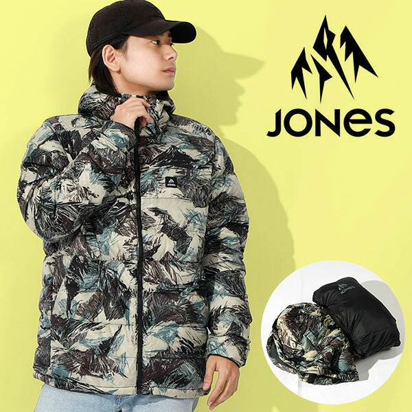 送料無料 スノーボードウェア JONES ジョーンズ Re-Up Down Recycled Down Hoodie Jacket ジャケット ダウン メンズ スノボウェア スノーウエア スノーボード スノボ スキー ウェア アウター バックカントリー 69125312 2025-2026冬新作 25-26 25/26 25%off