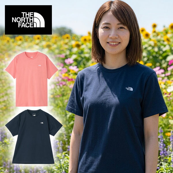 【動画あり】ネコポス発送！送料無料 2026春夏新色 ノースフェイス 半袖Tシャツ 小さめロゴ レディース 生地厚 吸汗速乾 THE NORTH FACE S/S FD Nuptse Cotton Tee ショートスリーブ フラッシュドライ ヌプシ コットン ティー ワンポイント NTW32536