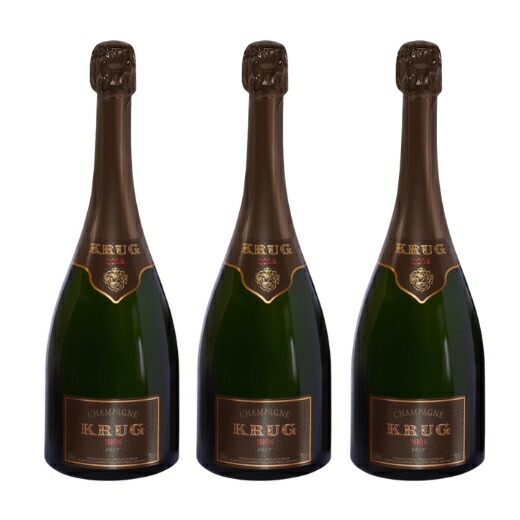 【 最安に挑戦中 ・送料無料】クリュッグ 2008 ３本セット ブリュット ミレジメ 750ml （ACシャンパーニュ／白 辛口 発泡） クリュッグ ミレジメ スパークリングワイン シャンパーニュ シャンパン ワイン ギフト Krug Millesime【W04845】