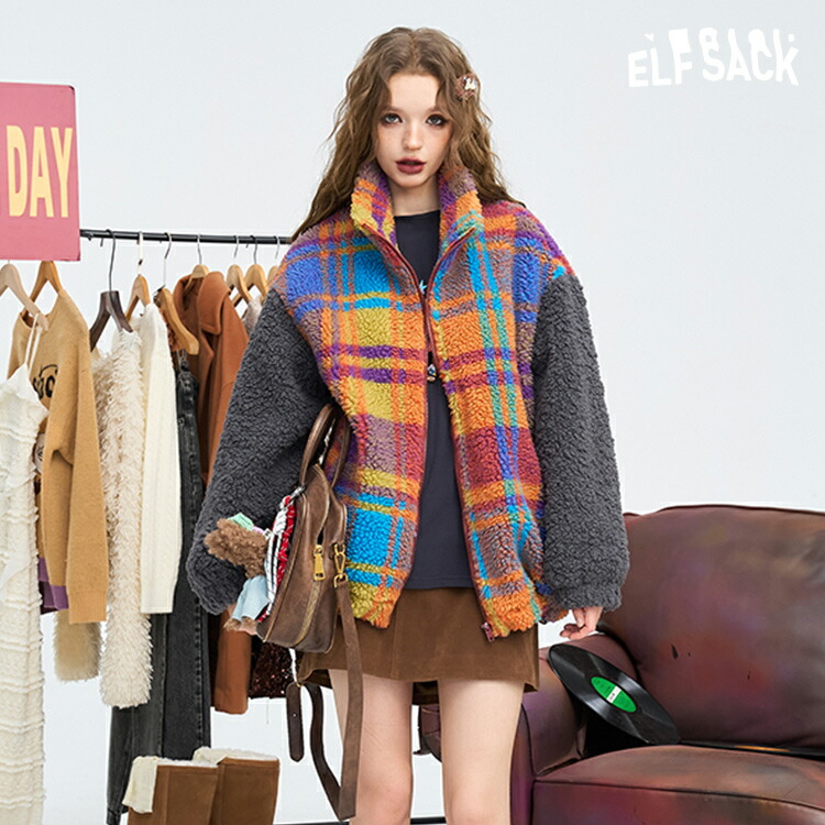 ELFSACK ジャケット スエード風 ボアコート ショート丈 ゆったり 楽天市場】送料無料 ELFSACK アウター ジャケット スエード風