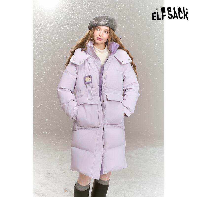 楽天市場】送料無料 ELFSACK ダウンジャケット ショート丈