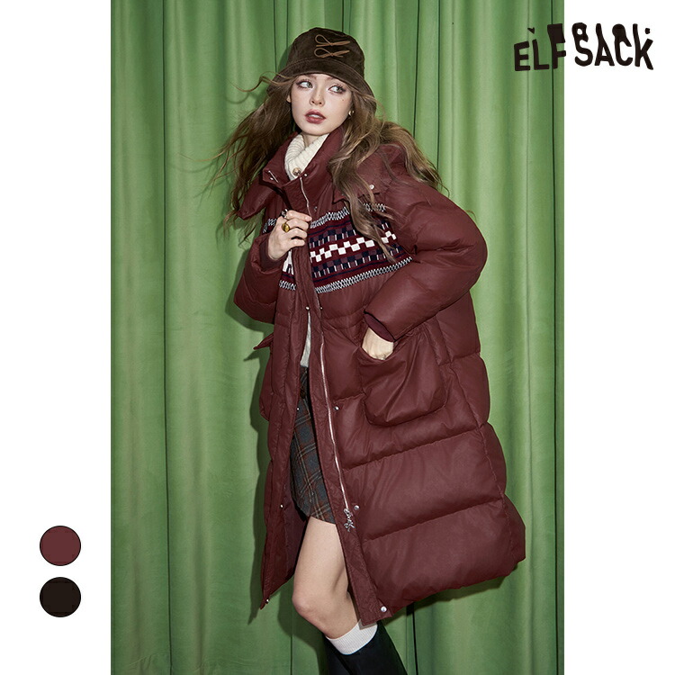 楽天市場】送料無料 ELFSACK ダッフルコート ロング 暖か