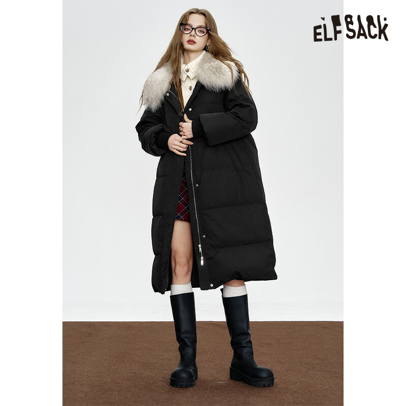 楽天市場】送料無料 ELFSACK ダッフルコート ロング 暖か
