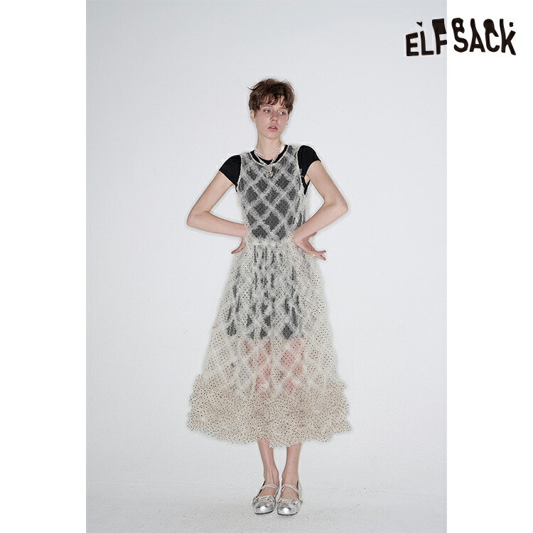 ELFSACK ワンピース シャツワンピース 半袖 メッシュ ミモレ丈 楽天市場】送料無料 ELFSACK ワンピース シャツワンピース 半袖