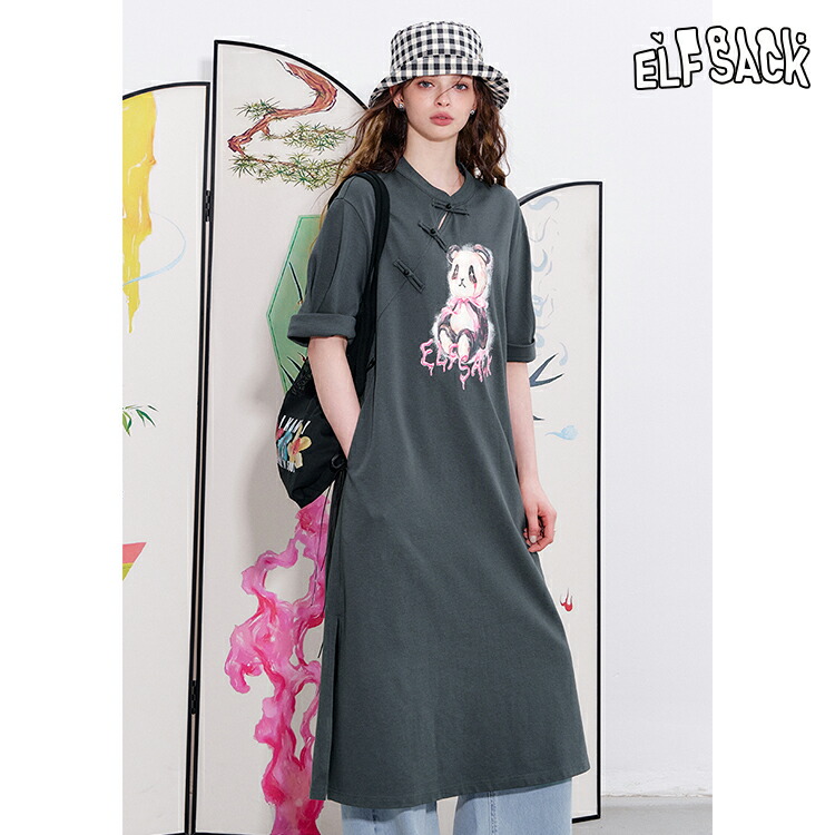 ELFSACK ワンピース フレンチスタイル パフスリーブ Vネック 楽天市場】送料無料 ELFSACK ワンピース フレンチスタイル V