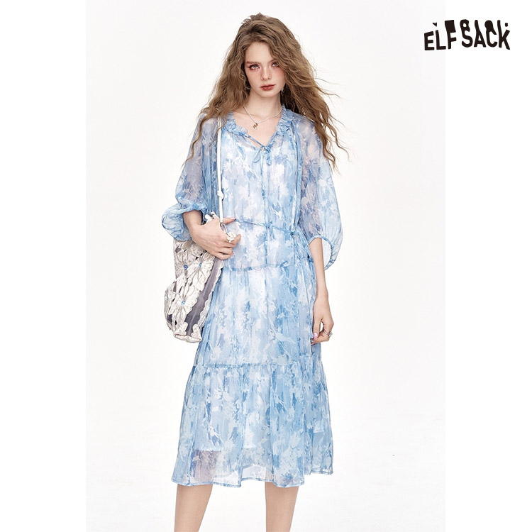 楽天市場】送料無料 ELFSACK ワンピース フレンチスタイル V