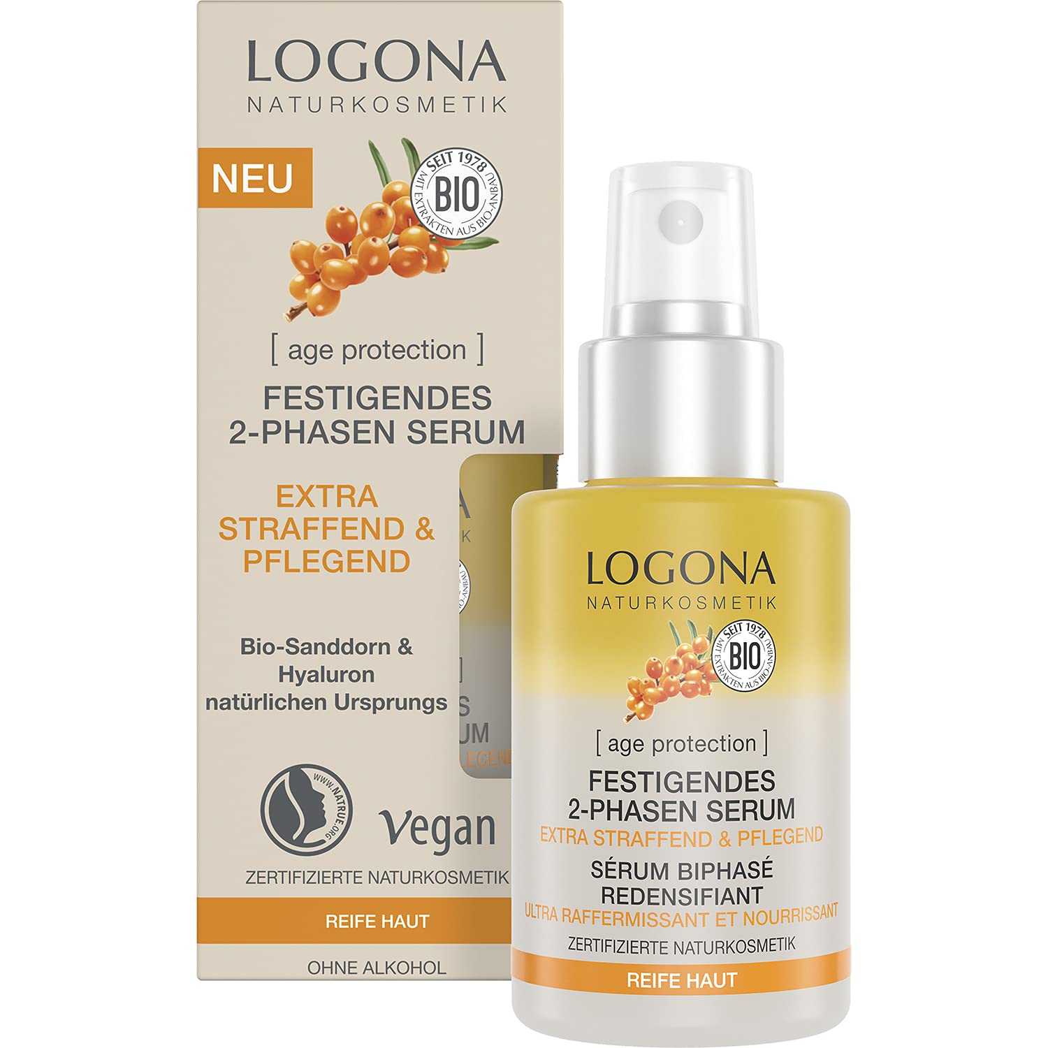 ロゴナ(LOGONA)日本正規輸入品エイジプロテクション ファーミングシーラム 30ml［エイジ肌用美容液］［しっかり潤う二層式美容液］