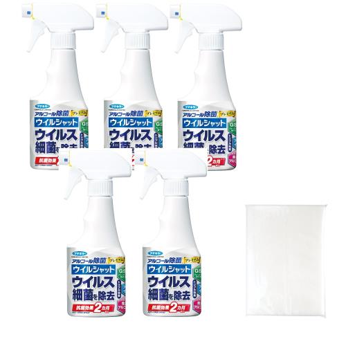 ウイルシャット アルコール除菌 プレミアム 250mL×5個+おまけ付きフマキラーまとめ買い