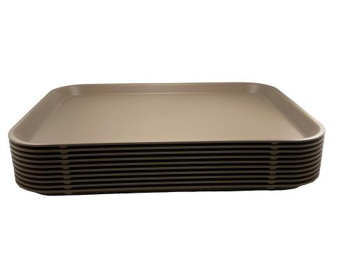 業務用 セット 蝶プラ工業 プルアップトレー W43.5×D32.5×H2.2cm ブラウン 3344 ノンスリップ加工 10枚セット 日本製