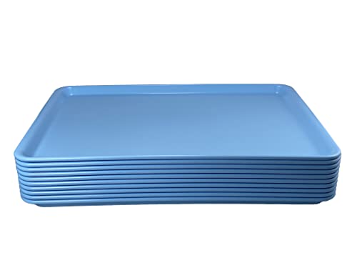業務用 セット 蝶プラ工業 プルアップトレー W36×D25×H1.7cm ブルー 3525 ノンスリップ加工 10枚セット 日本製