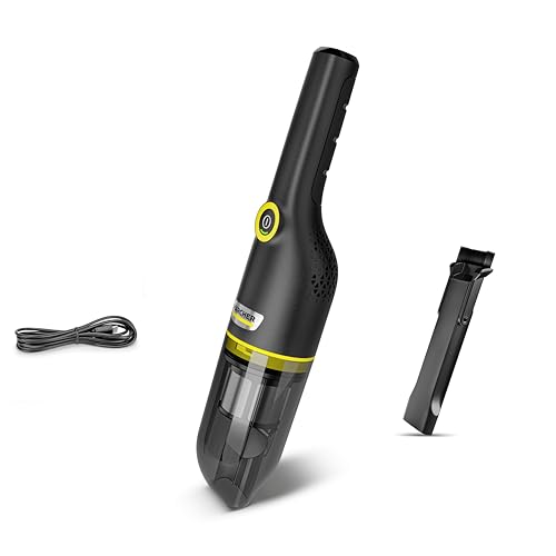 ケルヒャー(Karcher) ハンディクリーナー CVH 3 Black 強力 コンパクト ハンディ掃除機 コードレスUSB-C充電式(非スタンド充電) 強パワーモードあり 洗えて清潔二重フィルター ブラシ付きすきまノズル付属 車用掃除機に 1.198-357.0