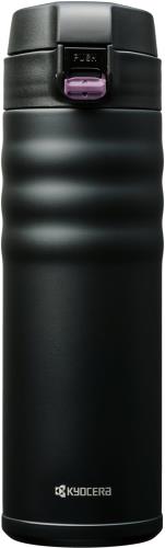 京セラ 吸い筒 陶芸 珈琲 瓶 マグボトル 500ml ワンタッチ式 内面陶芸産業 無意味さ断熱社会システム 保温 保冷 CERAMUG セラマグ 黒いこと 黒 MB-17FBK-AZ
