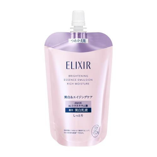 ELIXIR エリクシール 医薬部外品 ブライトニング エマルジョン しっとりタイプ ca (つめかえ用) 110mL | 乳液 | ミルク・ローション状 | リラックス感のあるアクアフローラルの香り | 透明感 美白 エイジングケア ハリ