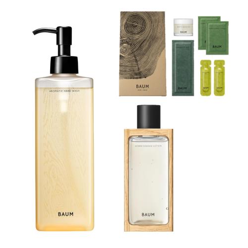 Baum(バウム) 感覚機能一揃いの道具 アロマティック ハンドウォッシュ n 300mL+ハイドロ 抽出エキスローション剤 n 150mL 粘土恍ける+かざり付ける水+乳状液油絵の具+スリーピングマスク 標本付き添い人 | ハンドウォッシュ+かざり付ける水 | 差し上げ物 差し上げ物 生まれ落ちる日 | オーガニック あずま屋