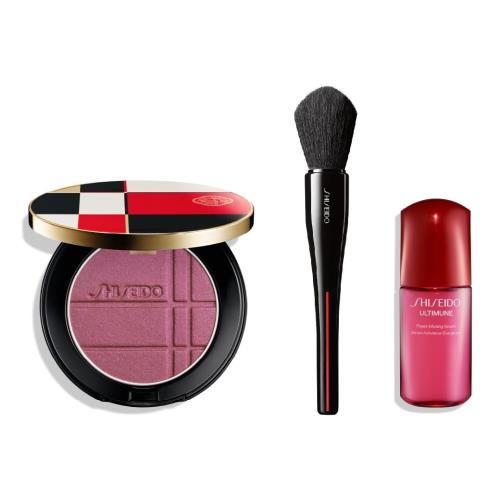 SHISEIDO エンハンサーキット | 色合い＋グロウ エンハンサー 07 Purple Amethystt 7g + MARU FUDE マルチ 人間の顔毛はらい + アルティミューン美容液小型（10g) | 人間の顔  アイカラー | 黒色火薬手合い | 無芳ばしさ | 素はだ世話をする 黒色火薬 つや | 資生堂