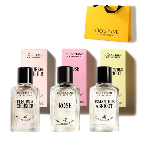 ロクシタン(L'OCCITANE) ミニオードトワレコレクション (オスマンサスアブリコフルールドスリジエサクラローズ) ラッピング済み ギフトセット人気 プレゼント 誕生日 卒業 新生活 お祝い お返し 春ギフト