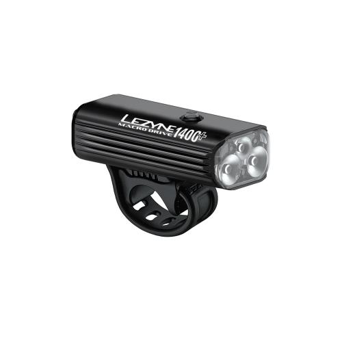 レザイン(LEZYNE) 自転車用 フロントライト ブラック 1400ルーメン MACRO DRIVE 1400+USB C充電 IPX7防水 国内正規品｜eli-mino ゆらぎ薬局