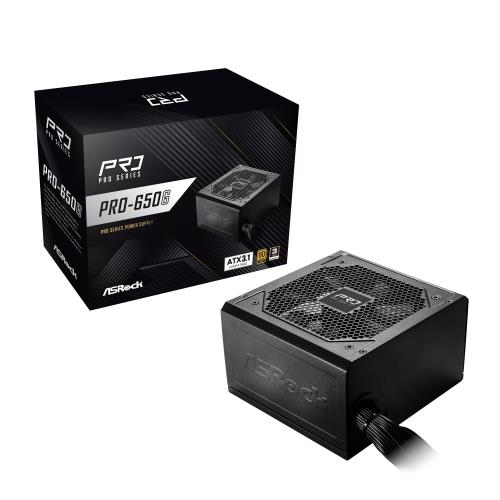 ASRock PRO 標準尺度ひな形 パソコンワット数社会的単位 650W 80PLUS GOLD ATX 3.1 直結式有線テレビ PRO-650G