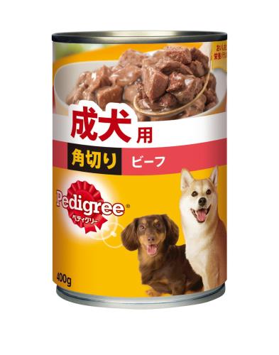 ペディグリー 成犬用 角切り 牛肉 400g×24缶入り口・入口 [ドッグフード・缶詰]