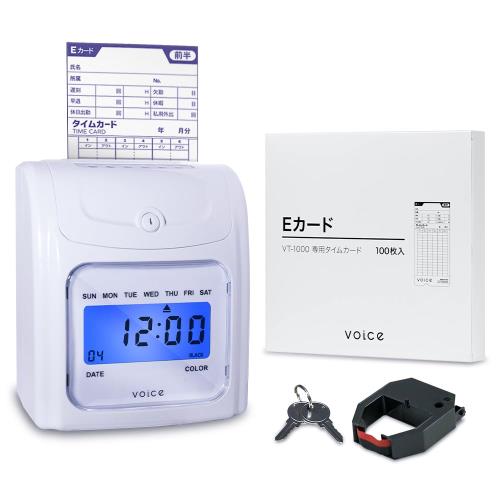 VOICE(ヴォイス) 出勤記録時計必要経費重視の分かりやすい役立つことVT-1000本体 ひと休み歌留多200枚付き添い人