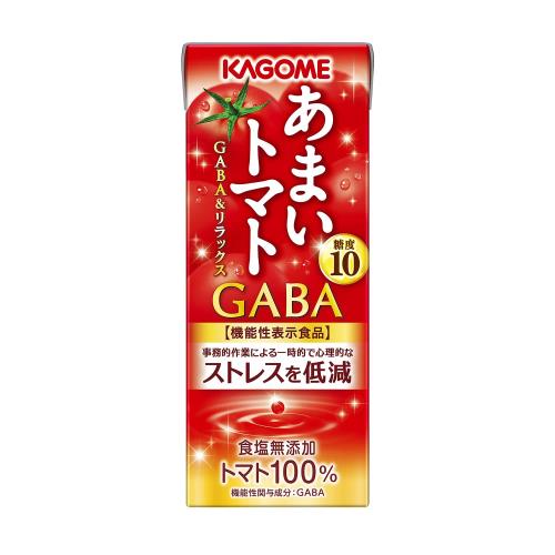カゴメ トマトジュース あまいトマト GABAリラックス 195ml紙パック×24本(機能性表示食品 GABA ストレス)