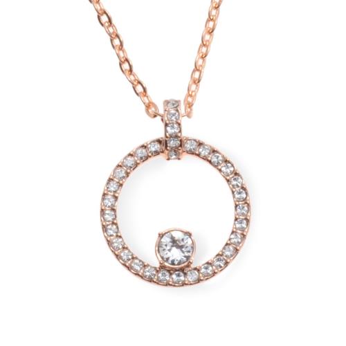 [スワロフスキー] SWAROVSKI レディース 首飾り せつ然たる 結晶 パヴェ 倶楽部 Creativity Circle シャンデリヤ さくら色ゴールド・上塗り 5202446 [並行輸入品]