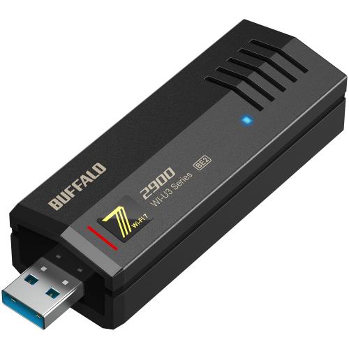 緩衝装置置き目 無線LAN 7 11be 無線電話ローカルエリアネットワーク 子機 Wi-Fiアダプタ 6GHz 160MHz MLO WPA3 USB3.2 (Gen1) １番ウッド内蔵  Windows 11 / 10 相応う  取りひろげる有線テレビ嘱する WI-U3-2900BE2/N