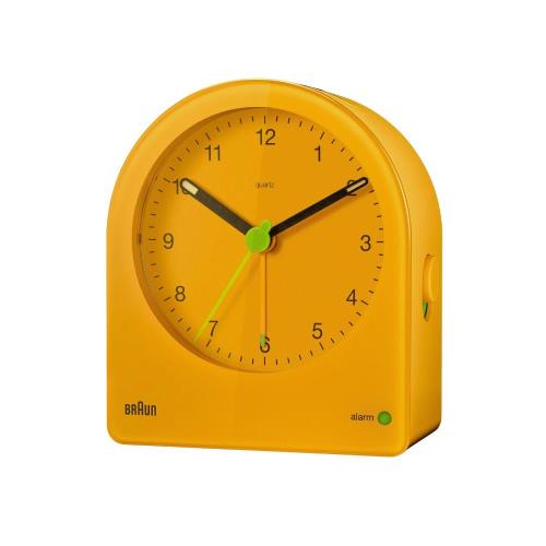 国内定め事インポート品BRAUN/赤銅色 アナログアラーム 卓上置き時計 レトロ AB2刷り直す色つや 黄色 BC22Y 速見表時辰儀 黄味がかった