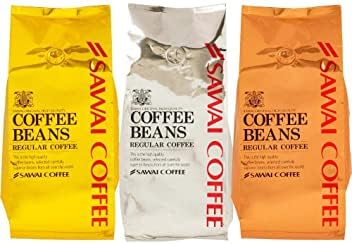 澤井珈琲 コーヒー 専門店 3種類 (ソルブレンド/ルナブレンド/テルスブレンド) セット 1.2kg (400g x 3) 120杯分 大入り 豆のまま コーヒー豆