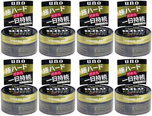 まとめ買いウーノ (uno) 髪の毛蝋涙 エクストリームハード 80g×8個