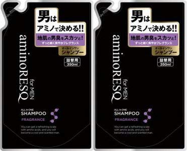 2個セットアミノレスキュー for MEN 芳ばしさ オールインワンシャンプー つめ替 350ml